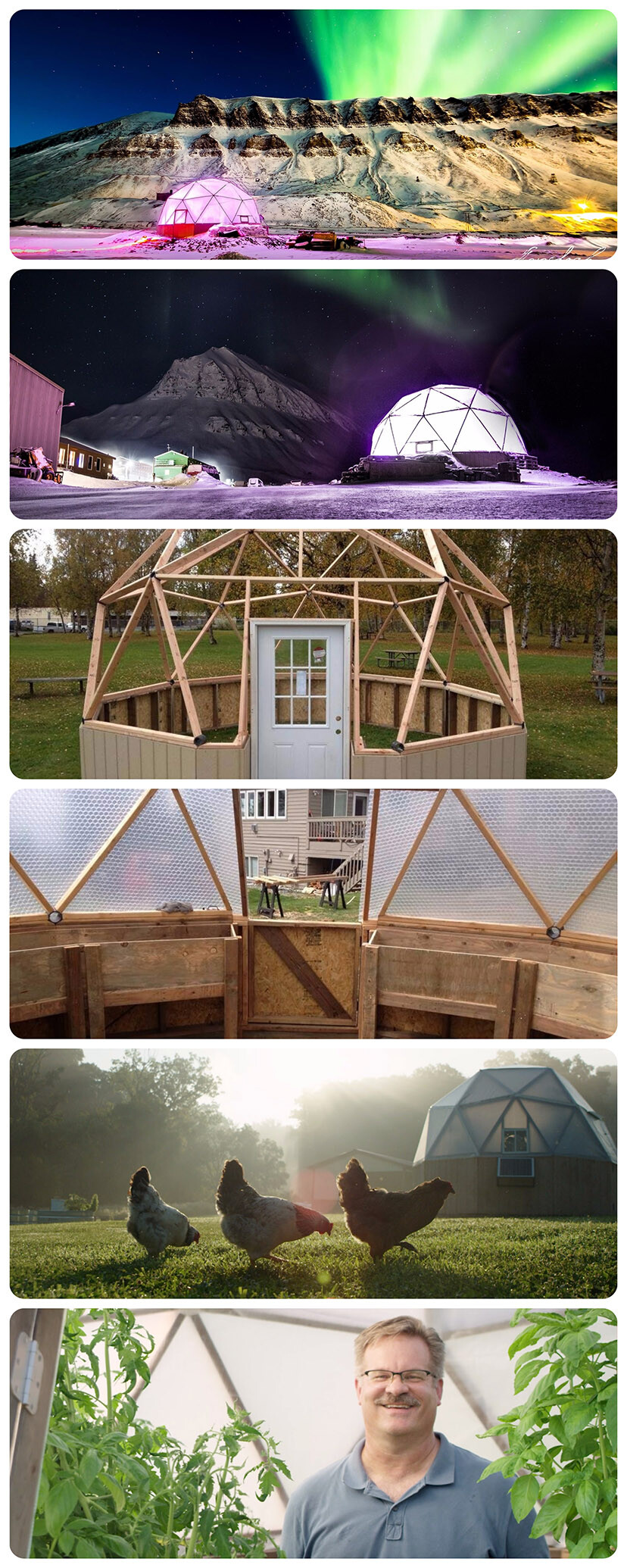 Artic Dome Greenhouse image collage