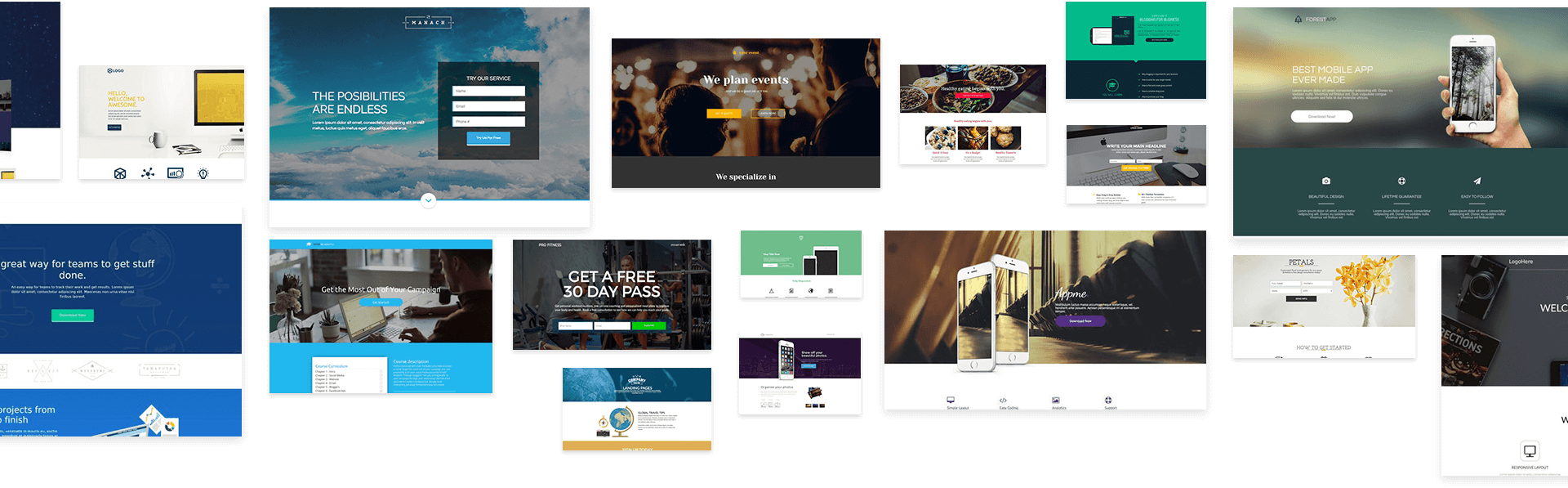 easy landing page builder templates