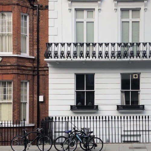 A Knightsbridge townhouse, Central London, cycling distance to work