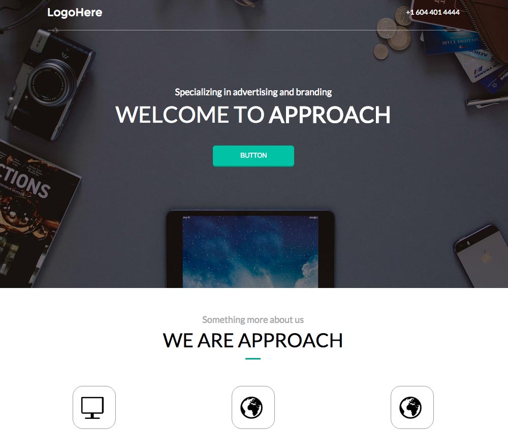 Simple landing page design, Landing page design contest