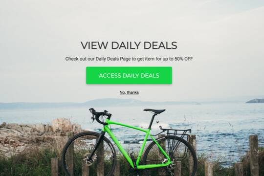 Ecommerce Daily Deals Popup