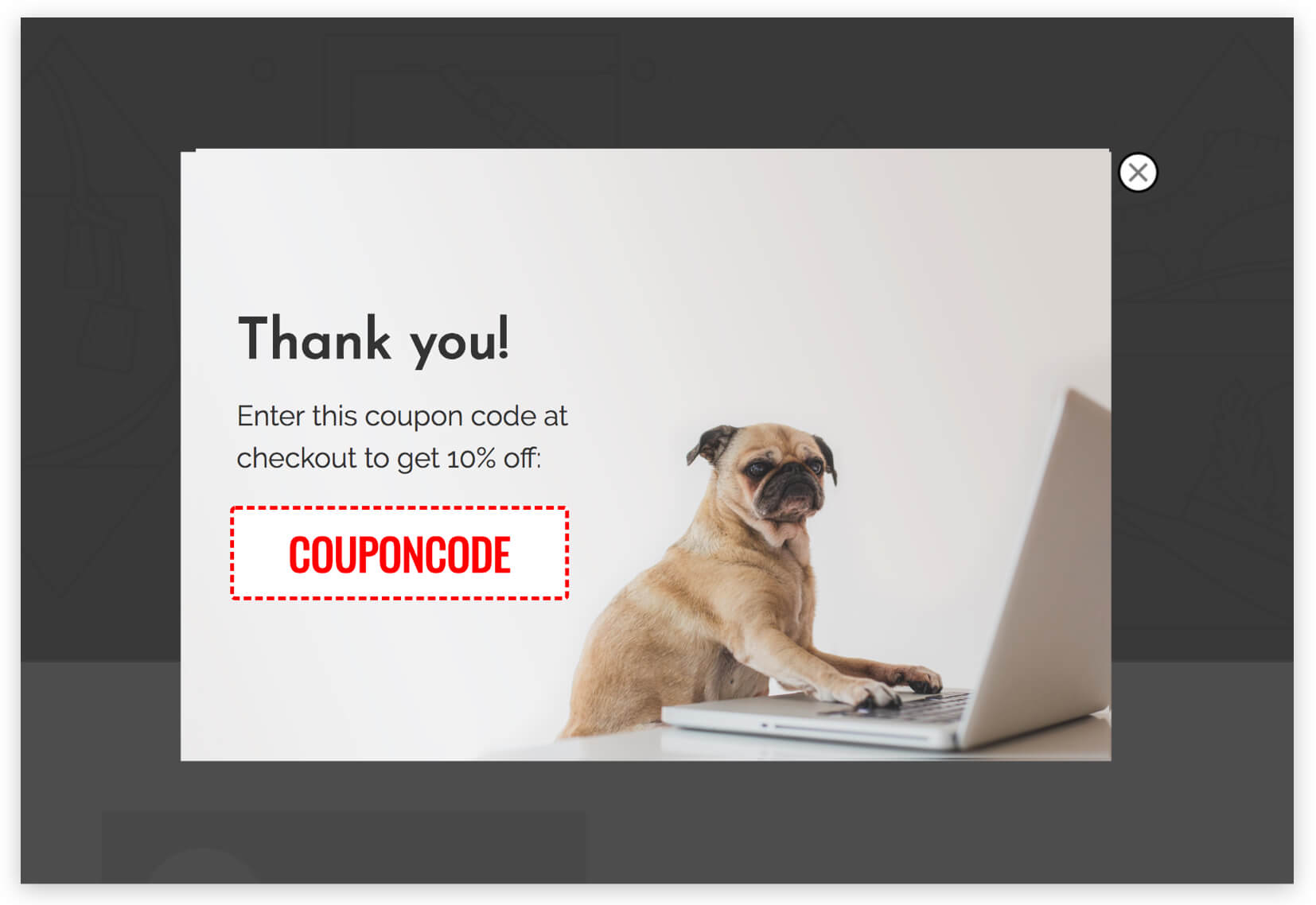 ecommerce coupon popup