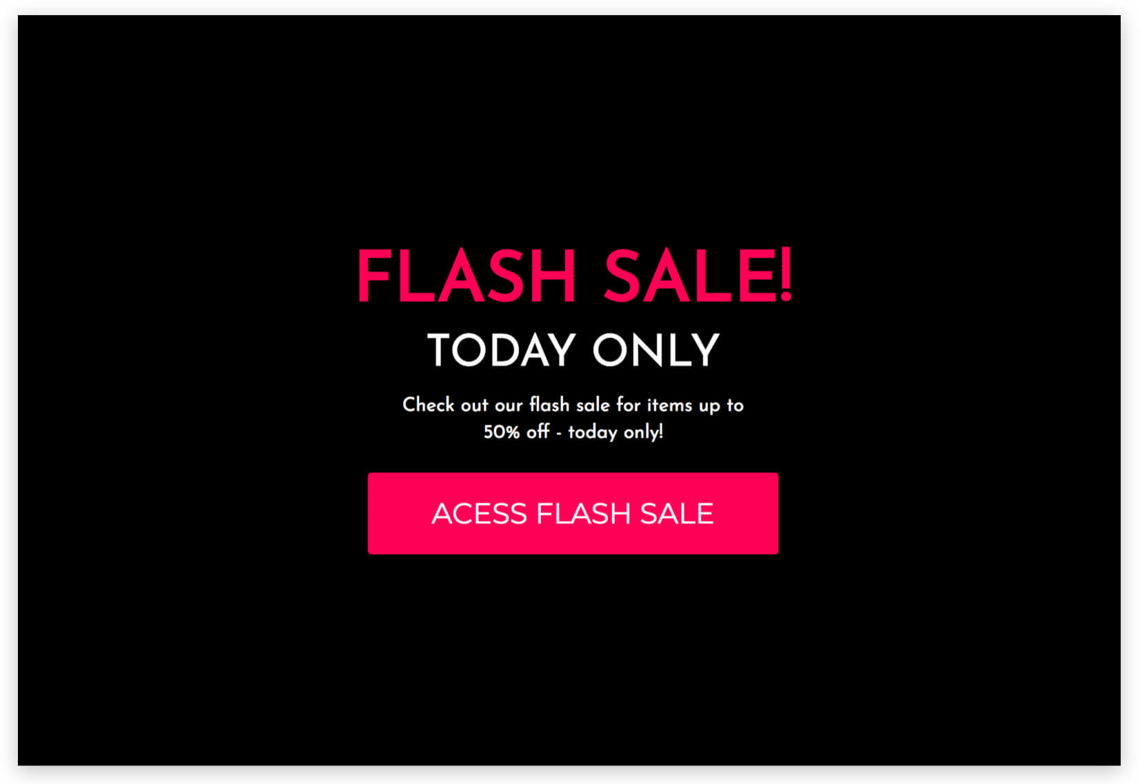 Flash Sale Popup Wishpond