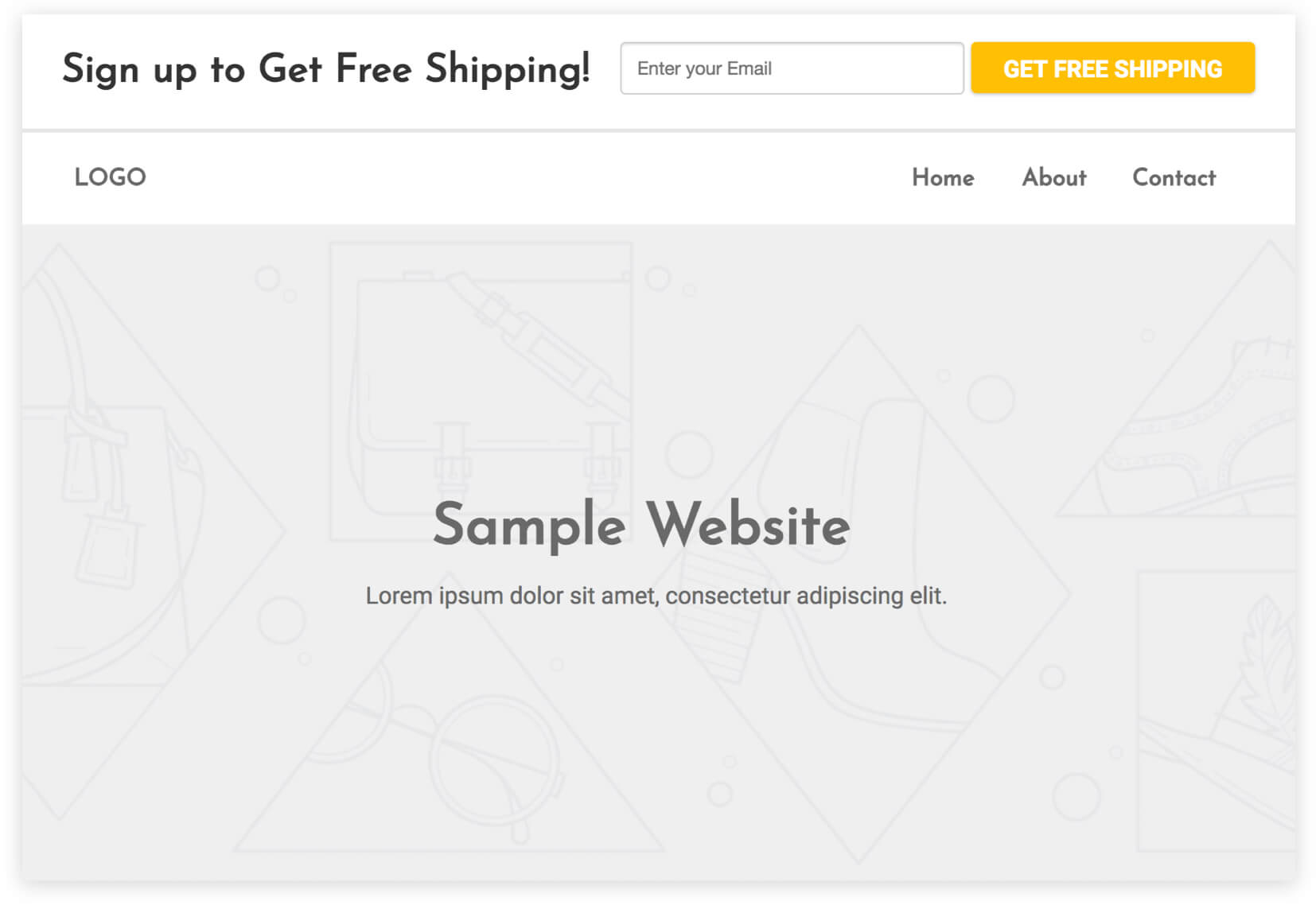 ecommerce free shipping opt-in bar
