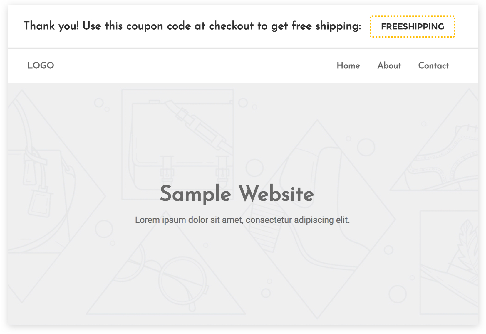 ecommerce free shipping thank you page