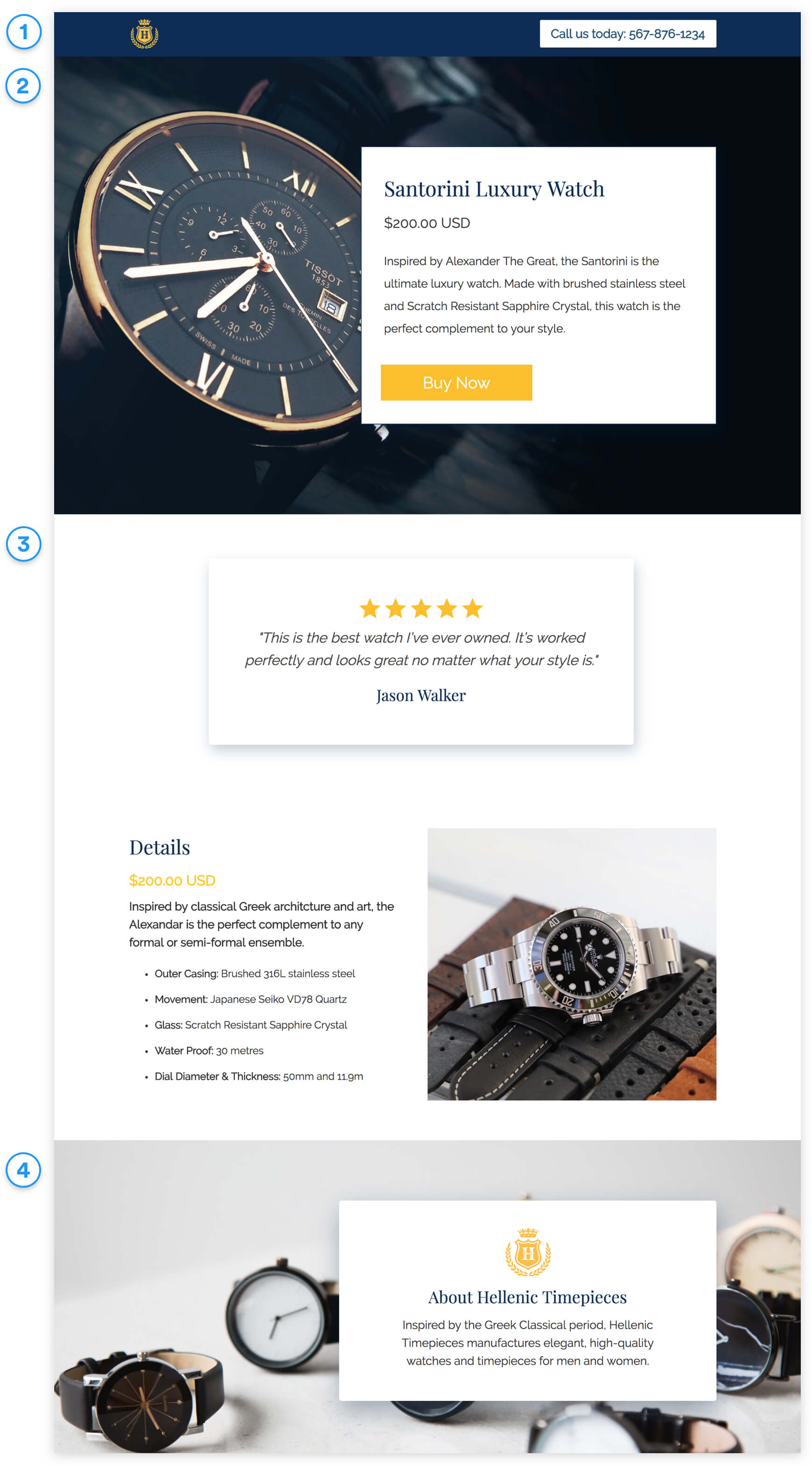 ecommerce product sales page full template