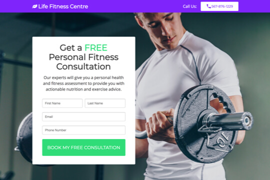 free fitness consultation page example