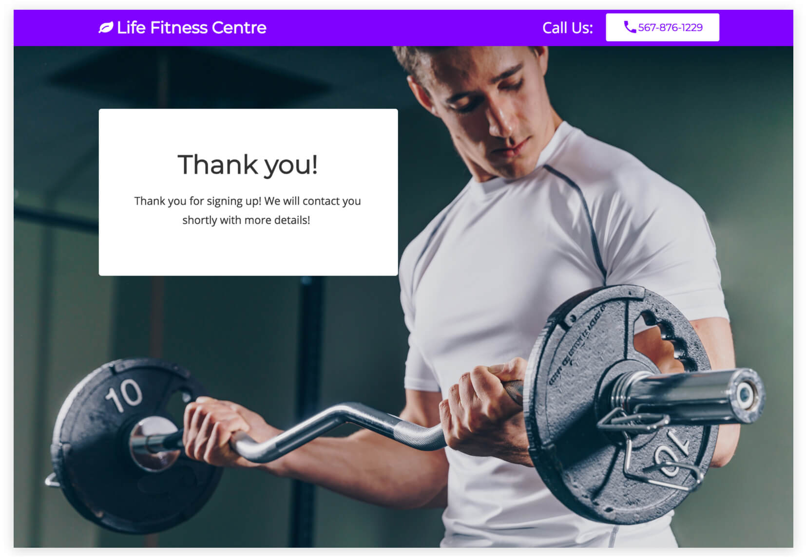 free fitness consultation page example