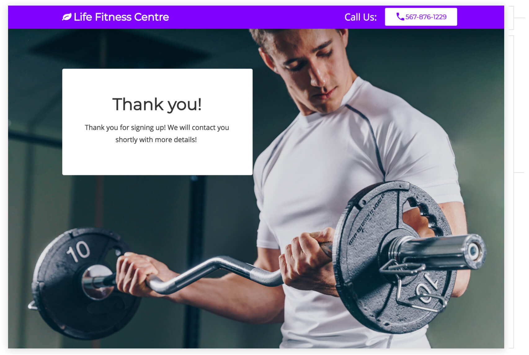 free fitness consultation page example