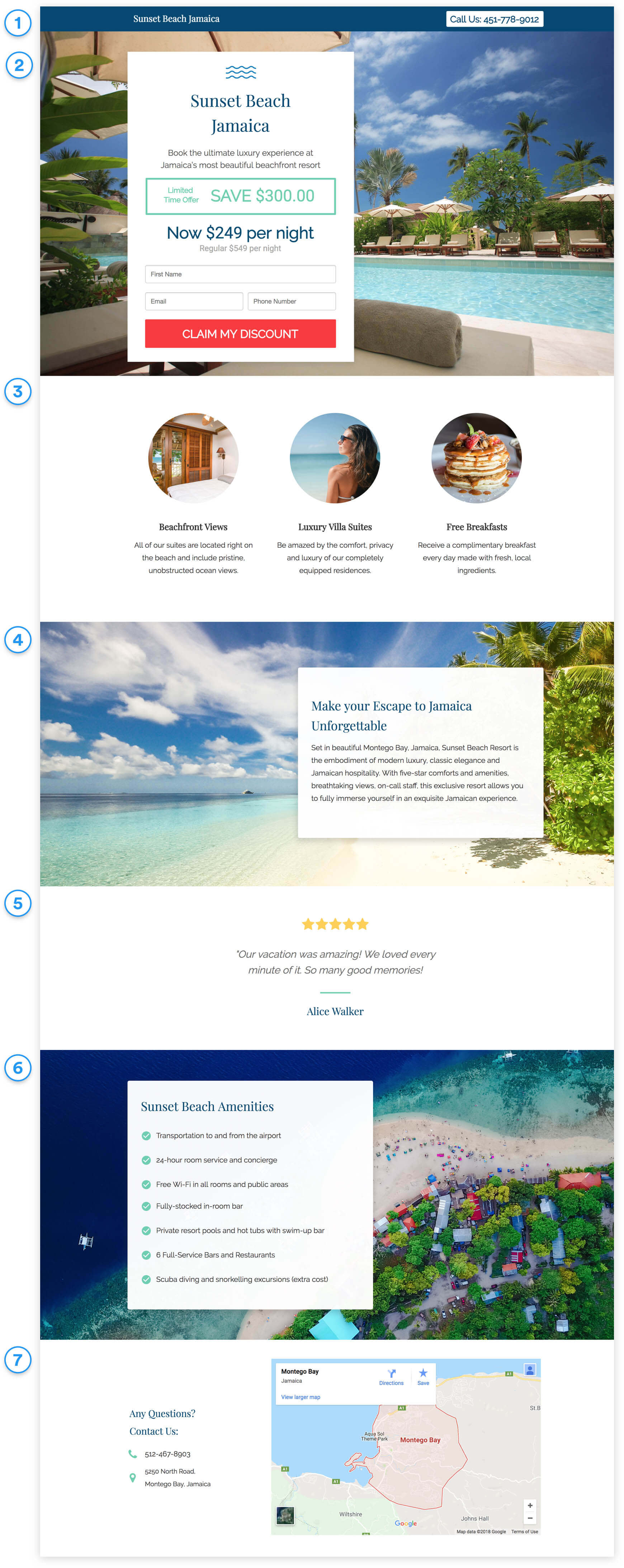 hotel resort limited time offer landing page template