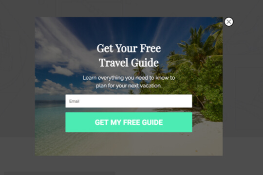 hotel resort free travel guide Popup