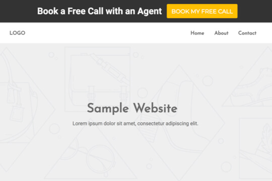 real estate book a free call with an agent opt-in bar