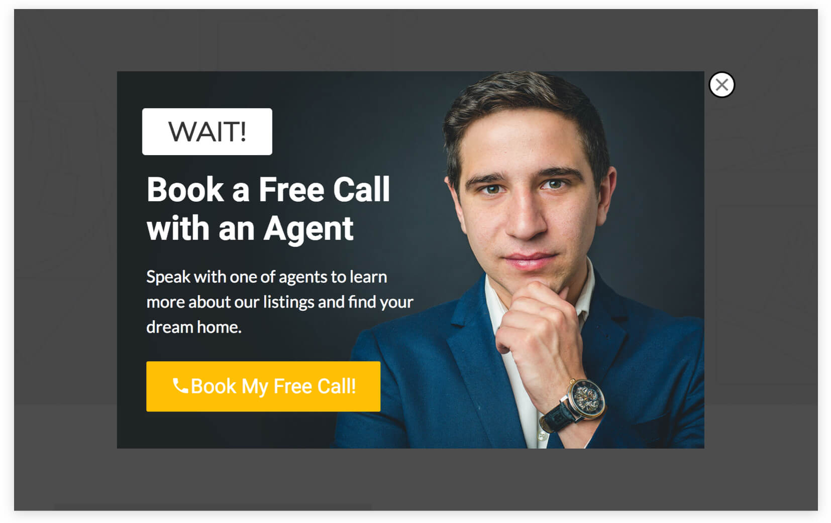 real estate book a call with an agent template