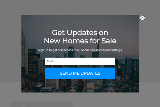 real estate request info popup