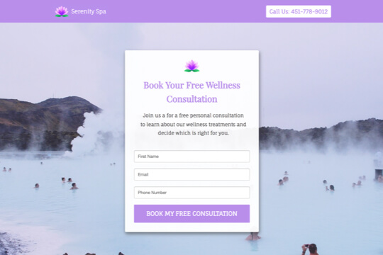 wellness consultation booking page