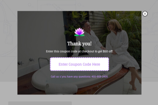 Spa Treatment Coupon Popup