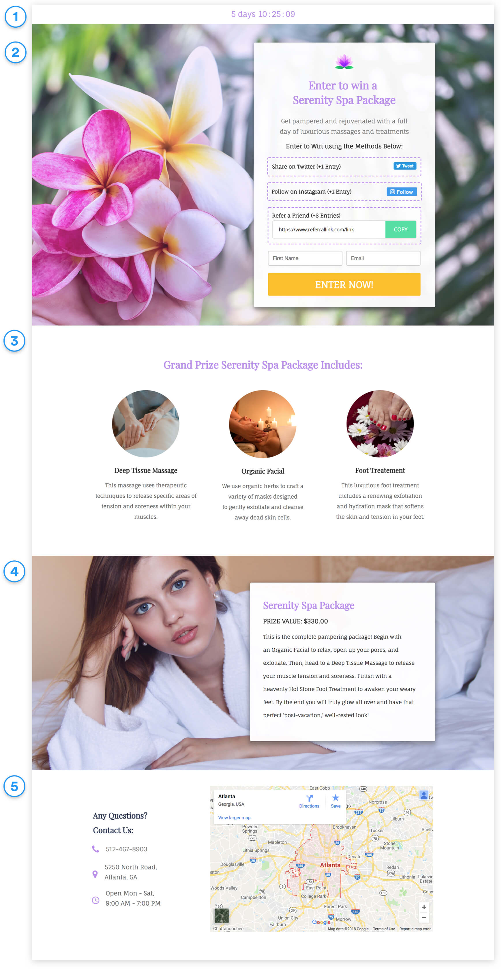 spa package giveaway full template